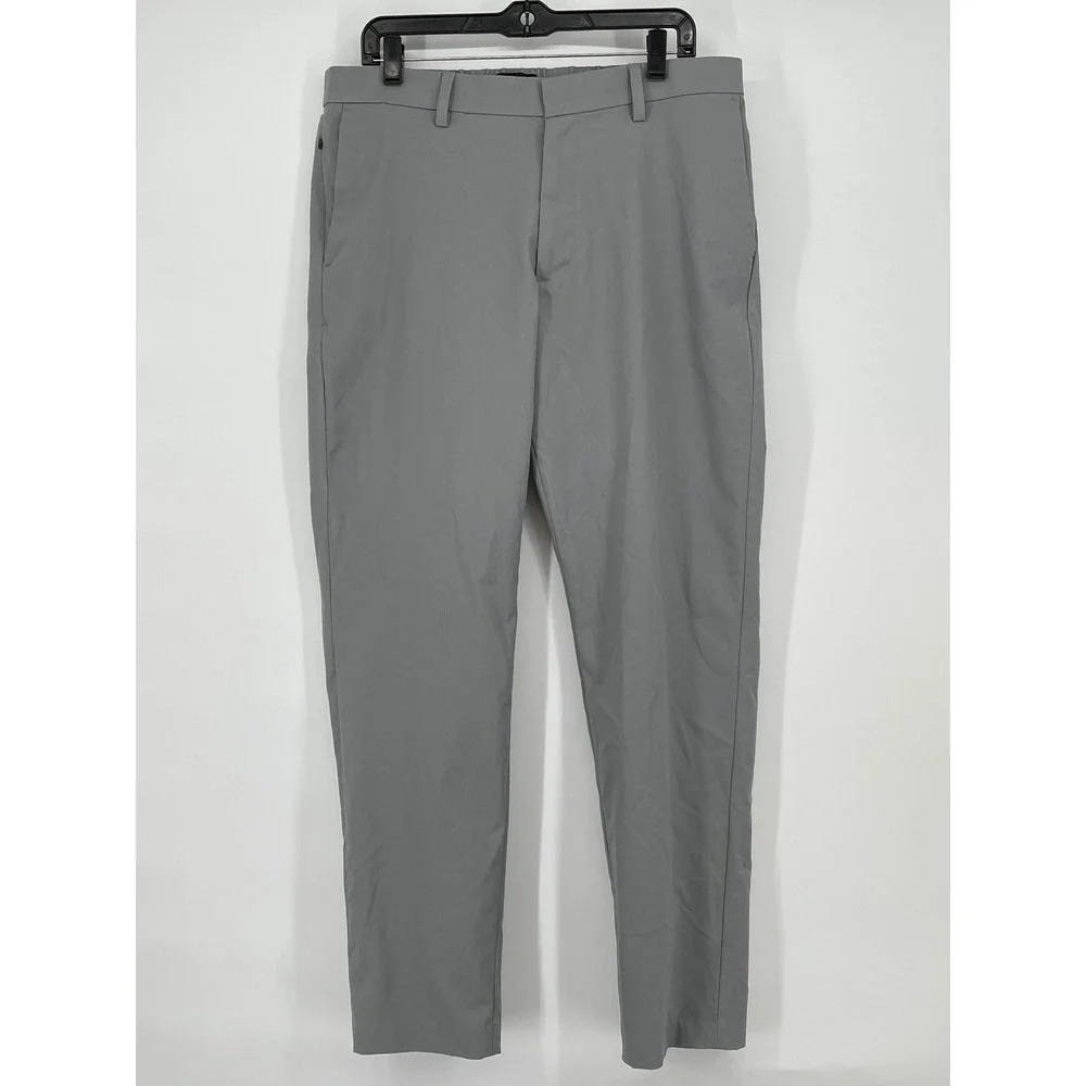 Banana Republic Mens Gray Athletic Fit Performance Dress Pants 35x32‎ Office